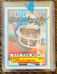 Rick Upchurch Denver Broncos NFL Football Signed Card