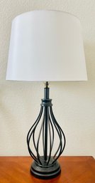 Metal Table Lamp With White Shade 2 Of 2