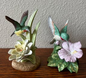 Porcelain Hummingbird Figurines