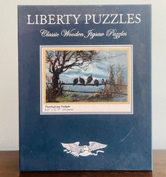 Liberty Puzzles Thanksgiving Twilight Jigsaw Puzzle