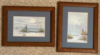 Pair Of Framed Sea Scape Prints