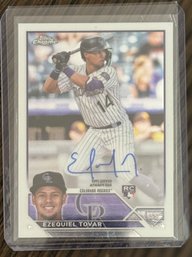 Ezequiel Tovar Colorado Rockies MLB Baseball Signed Card