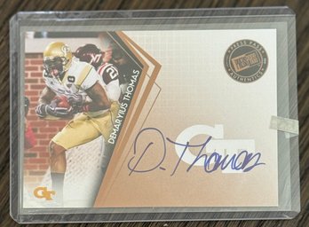 Demaryius Thomas Georgia Tech Press Pass Autograph Card