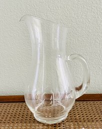 Letter 'h' Etched Glass Pitcher