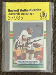 Beckett Authentication Ozzie Newsome Cleveland Browns NFL Autograph