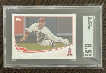 2013 Topps Mike Trout Angels MLB Baseball Graded Card 8.5 By SGC