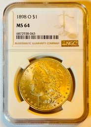 1898 Graded MS 64 Morgan Silver Dollar O Mint
