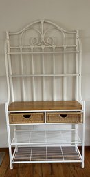 Baker's Rack With Wicker Drawers
