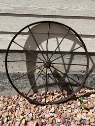 Antique Farm Steel Wagon Wheel