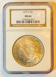 1879 Graded MS64 Morgan Silver Dollar S Mint