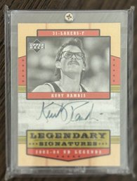 Kurt Rambis L.A Lakers  Legendary Signatures Upper Deck Card