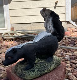 Garden Skunk Sculpture