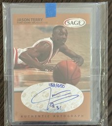 Sage Jason Terry  Atlanta Hawks NBA Basketball Signed Card