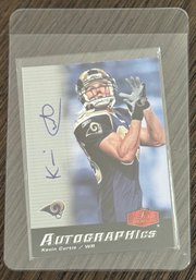 Kevin Curts St Louis Rams NFL Football Flair Showcase Signed Card