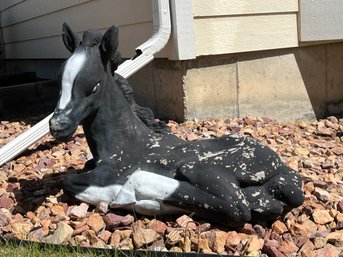 Concrete Garden Foal Sculpture