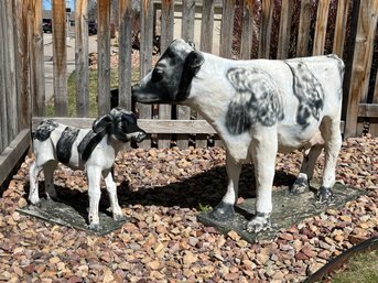 Concrete Cows Garden Sculptures