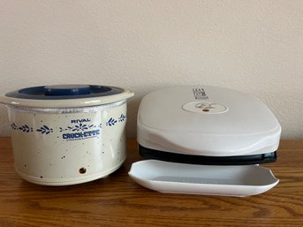 Rival Crock-Ette And Small George Foreman Grill