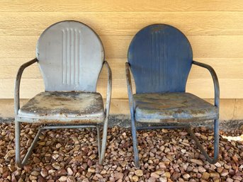 Lot Of 2 Vintage Mid Century Patio Chairs