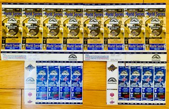 1995 Colorado Rockies World Series Ticket Stubs