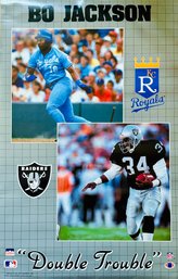 1989 Original Starline  Bo Jackson 'Double Trouble' 23x35 Inch Poster