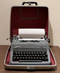 Vintage Royal Quiet Deluxe Portable Typewriter W/ Bond Paper