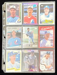 Lot Of 9 Randy Johnson Baseball Cards Including His Rookie Card