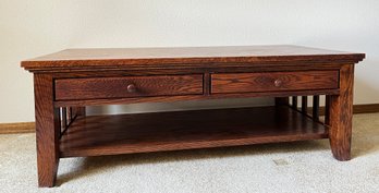 Craftsman-Style Coffee Table With Drawers