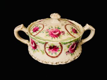 Vintage Porcelain Lidded Sugar Bowl