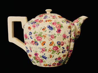 Vintage Porcelain Floral Teapot, Made In Japan