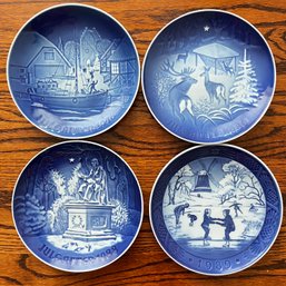 B&G Porcelain Bing & Grondahl Christmas Plates 1976, 1980, 1988, 1989