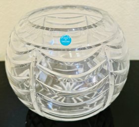 VTG Royal Brierley Tiffany & Co Crystal Swag Pattern Rose Bowl Lead Cut Glass