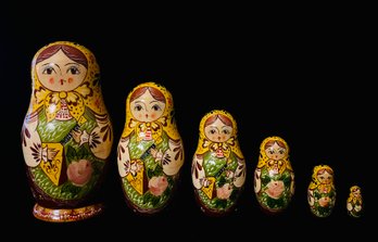 Authentic Hand Painted Russian Nesting Dolls