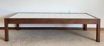 MCM Low Coffee Table With Inset Tile