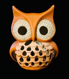 MCM Ceramic Owl Tealight Lantern