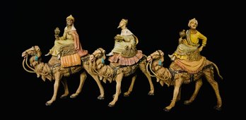 Fontanini Three Wise Men On Camels Figurines