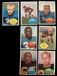 1960 Pittsburgh Steelers - Topps Trading Cards - John Nisby, Tom Tracy, Bobby Layne