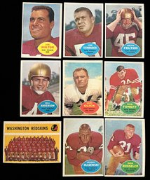 1960 Washington Redskins - Topps Trading Cards - Jim Schrader, Gary Glick, Ralph Felton