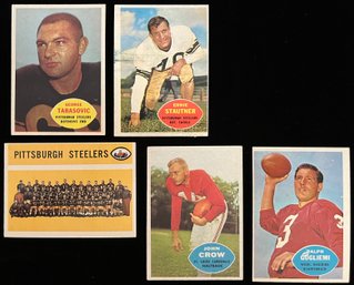 1960 Pittsburgh Steelers - Topps Trading Cards - Team Card, Ernie Stautner, John Crow