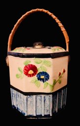 Vintage Japanese Ceramic Biscuit Jar