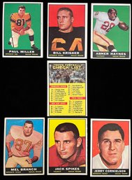 1961 Dallas Texans - Topps Trading Cards - Abner Haynes, Jack Spikes, Mel Branch