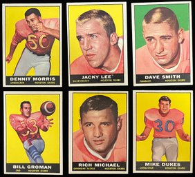 1961 Houston Oilers - Topps Trading Cards - Rich Michael, Jacky Lee, Bill Groman