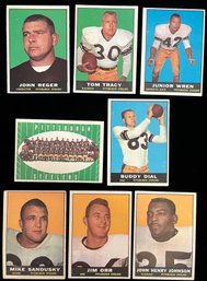 1961 Pittsburgh Steelers - Topps Trading Cards -Mike Sandusky, John Henry Johnson, Tom Tracy