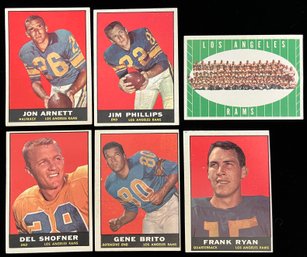 1961 Los Angeles Rams - Topps Trading Cards - Gene Brito, Del Shofner, Jim Phillips