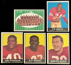 1961 San Francisco 49ers - Topps Trading Cards - J.D. Smith, R.C. Owens, Bob St.Clair