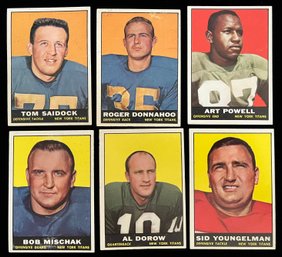 1961 New York Titans - Topps Trading Cards - Al Door, Bob Mischak, Sid Youngelman,