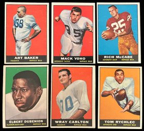 1961 Buffalo Bills - Topps Trading Cards - Art Baker, Rich McCabe, Elbert Dubenion