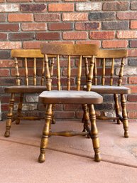 Set Of Three Miniature Wooden Chairs