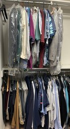 Large Assortment Of Mens Clothing Including Shirts And Pants