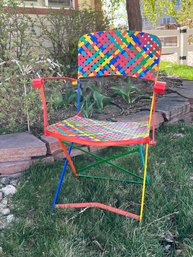 Rainbow Metal Folding Chair