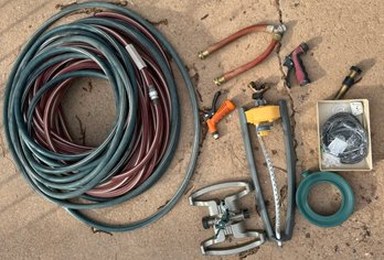 Lot Of Garden Hoses W/ Accessories